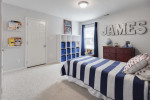 Master bedroom accommodates king sized bed