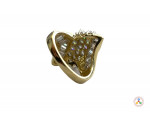 14K Yellow Gold Cluster Lady's Diamond Ring 2.05 TCW Size 7 9.3 Grams