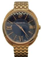 Swarovski Women's Crystalline Glam Watch - Rose Gold / Black - 35mm