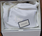 Authentic Gucci GG Marmont Diagonal Quilted Small Shoulder Bag Brown/ Black Style 443497