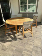 Barlow Tyrie Teak Table and Kingsley Bates 6 Chairs