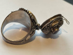 Balinese Motif Solid Sterling Silver Poison (locket) Ring