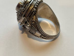 Balinese Motif Solid Sterling Silver Poison (locket) Ring
