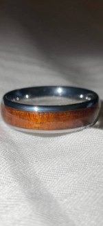 Koa Eternity Ring - Curved