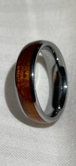 Koa Eternity Ring - Curved
