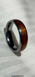 Koa Eternity Ring - Curved