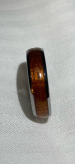 Koa Eternity Ring - Curved