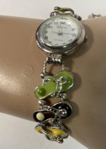 Geneva Quartz Lady Watch with Rhinestones in sandals 👀❤️#5267