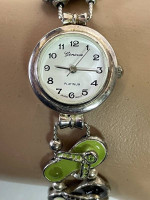 Geneva Quartz Lady Watch with Rhinestones in sandals 👀❤️#5267
