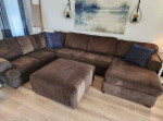 Sectional couch and ottoman