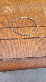 Heavy Sterling silver bracelet with stripes