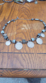 Very nice necklace with silver circles