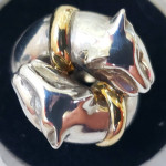 18K Gold & Sterling Silver Double Panther Ring & Earrings Set