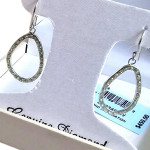 New 14k White Gold Diamond Earrings New in Box