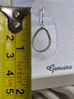 New 14k White Gold Diamond Earrings New in Box