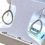 NEW 14k White Gold Diamond Pear Drop Earrings New in the Box