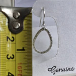 NEW 14k White Gold Diamond Pear Drop Earrings New in the Box