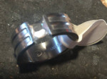Titanium Matte & Polished Tension Set Square CZ ring size 5