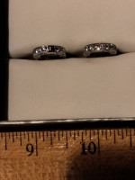 HOOP EARRINGS (*1 CARAT WT.) CUBIC ZIRCONIA/PLATINUM OVER SILVER $60
