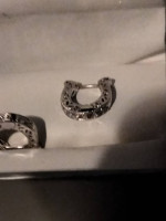HOOP EARRINGS (*1 CARAT WT.) CUBIC ZIRCONIA/PLATINUM OVER SILVER $60