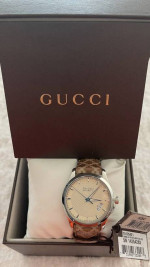 Gucci G-Timeless Automatic Brown Leather Watch
