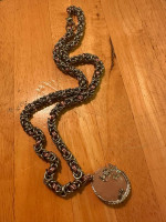 Handmade Chainmail Dragon Necklace (Rose Quartz)