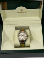 Womens Rolex 31mm 2 Tone Factory Diamond dial and bezel