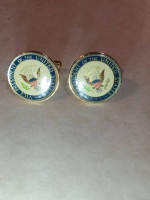 Vintage 2001-09 Cufflinks Vice President Dick Cheney Signed