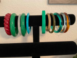 11 Acrylic Resin Bangle Bracelets