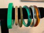 11 Acrylic Resin Bangle Bracelets