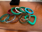 11 Acrylic Resin Bangle Bracelets