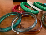 11 Acrylic Resin Bangle Bracelets