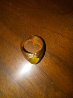 Tiger eye gold plated ring