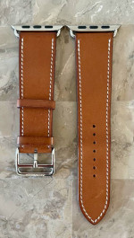 Hermès 44mm apple Watch Band in Tan Leather