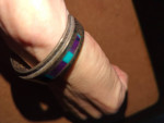 Vintage Navajo Turquoise Lapis Tourmaline Sterling Silver Bracelet