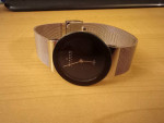 SKAGEN Denmark 358LSSB1 Steel Bracelet Silver BLACK Dial Unisex Watch