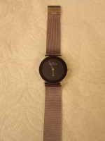 SKAGEN Denmark 358LSSB1 Steel Bracelet Silver BLACK Dial Unisex Watch