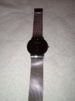 SKAGEN Denmark 358LSSB1 Steel Bracelet Silver BLACK Dial Unisex Watch