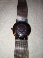 SKAGEN Denmark 358LSSB1 Steel Bracelet Silver BLACK Dial Unisex Watch
