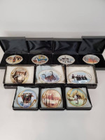 Ten Vintage P. Buckley Moss Porcelain Brooches / Pins