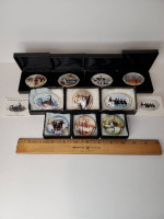 Ten Vintage P. Buckley Moss Porcelain Brooches / Pins