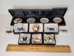Ten Vintage P. Buckley Moss Porcelain Brooches / Pins