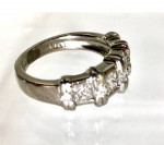 Henri Carre Diamond Princess Platinum Ring