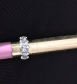 Henri Carre Diamond Princess Platinum Ring