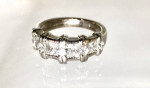 Henri Carre Diamond Princess Platinum Ring