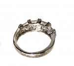 Henri Carre Diamond Princess Platinum Ring