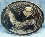 NEW Stunning Belt Buckle of Eagle under Moon SSI Arizona Handcraft USA