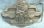 Vtg TAZ Belt Buckle as Biker Aviator Motorcycle