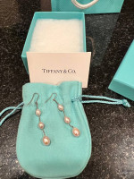 *Tiffany & Co* Pink Pearl Earrings *New*