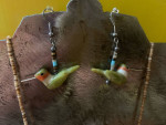 hummingbird necklace & earrings